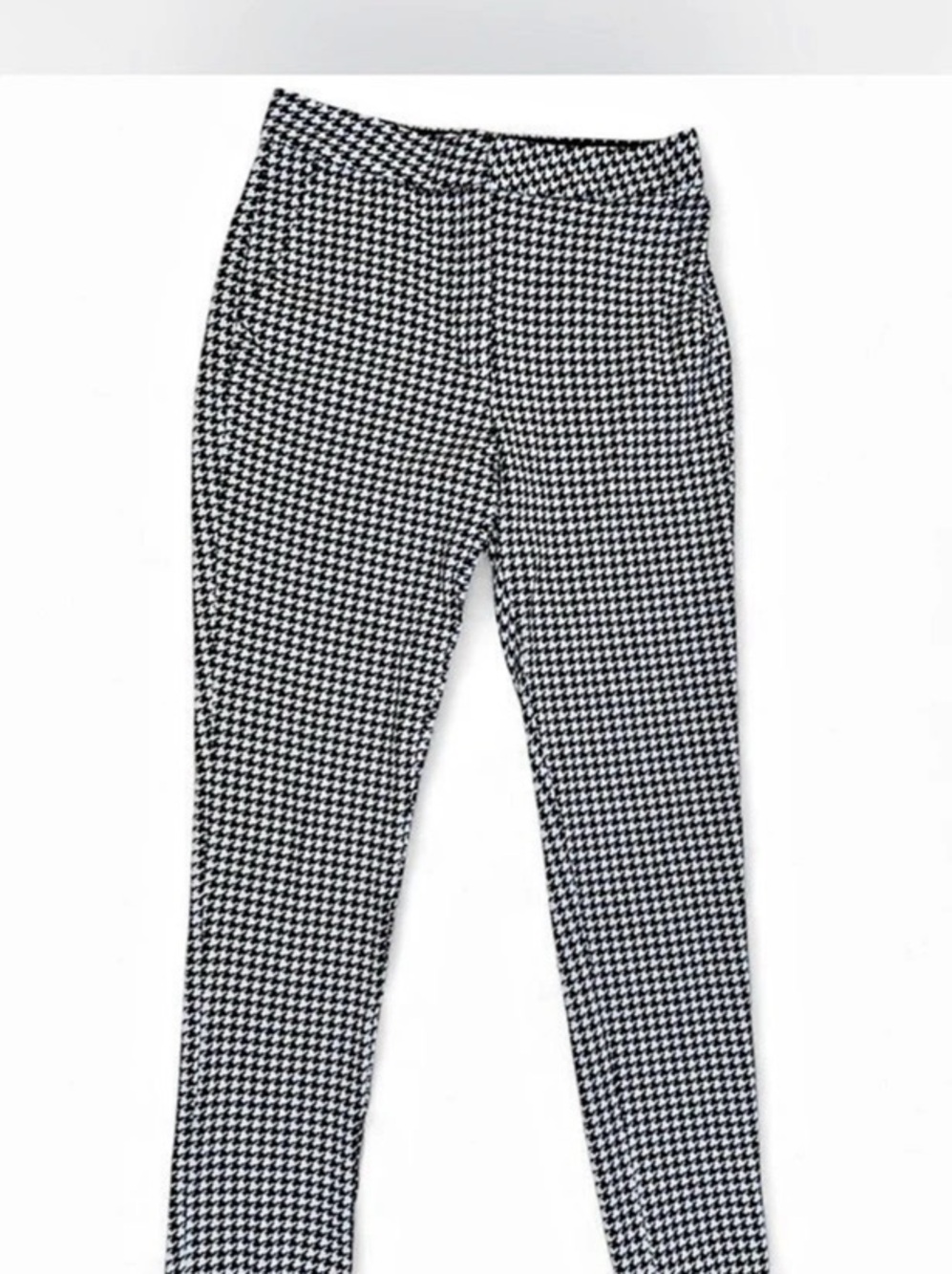 Elie Tahari Jessalyn Gingham Check Print Cropped Pants Size 2 Black White EUC